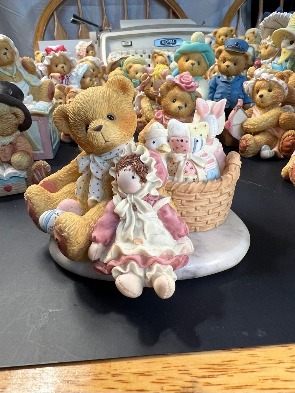 Enesco Cherished Teddies Figurine in Pink, Cream & Beige